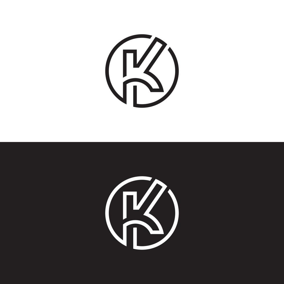 letra k design de logotipo premium inicial vetor