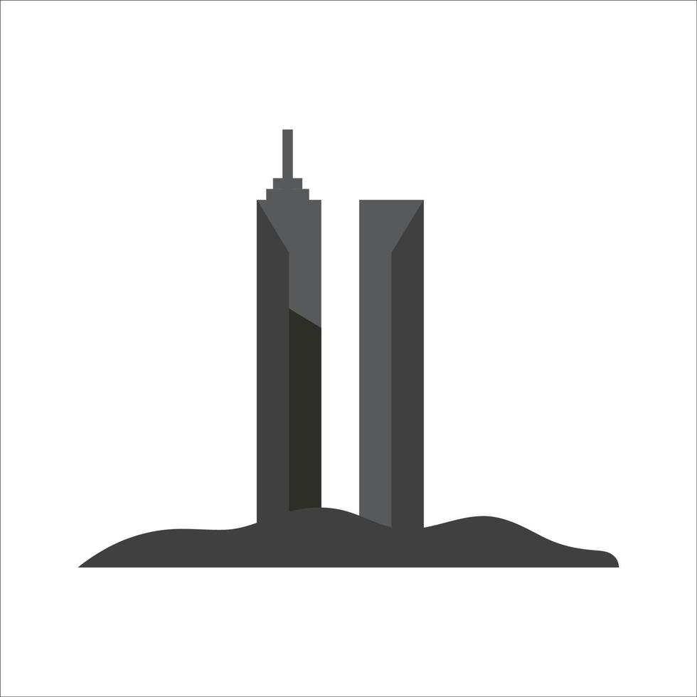 design de ícone de vetor de dia do patriota de torre gêmea