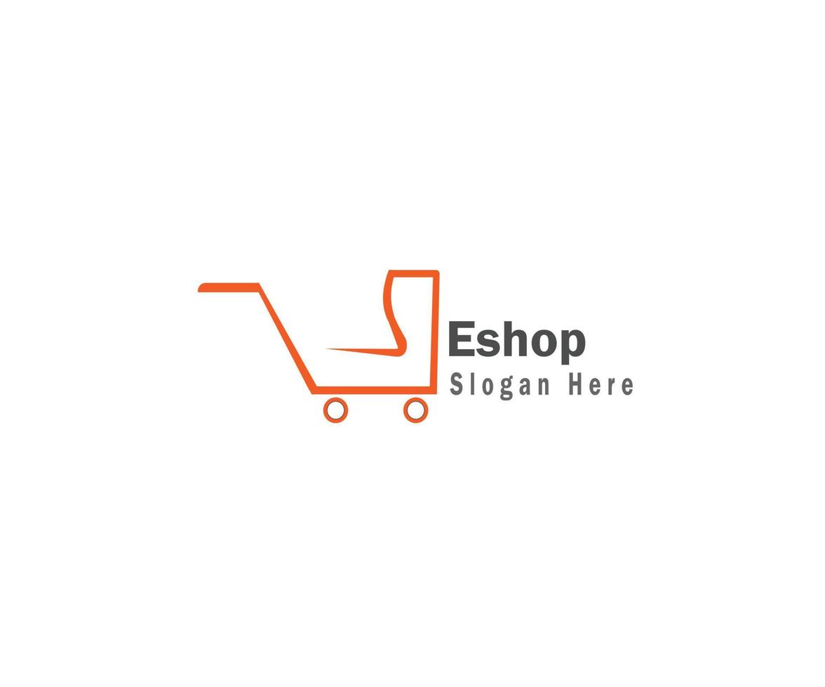 designs de logotipo de loja online. gráfico de ilustração vetorial de carrinho de compras vetor