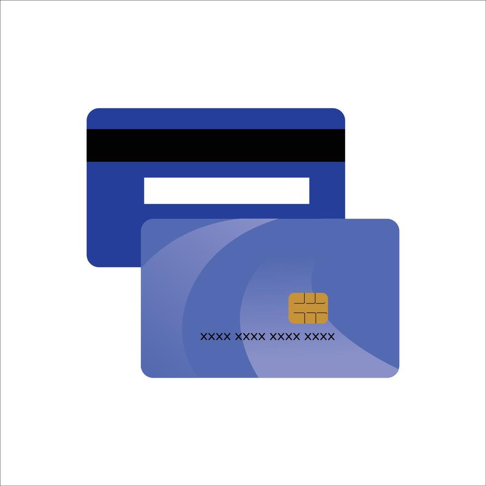 ilustração vetorial de cartão de crédito. sinal e símbolo de pagamento. vetor