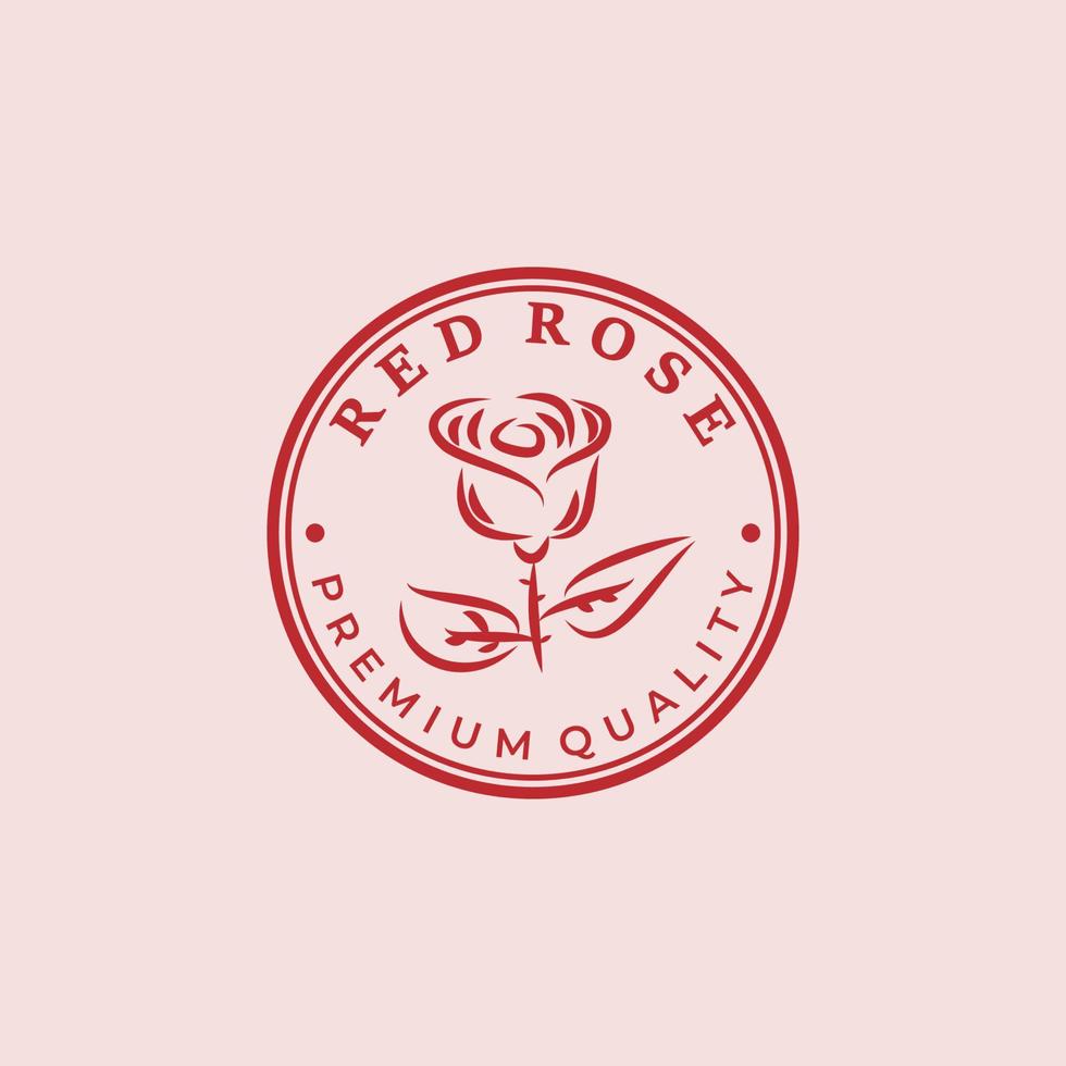 ilustração em vetor modelo logotipo flor rosa