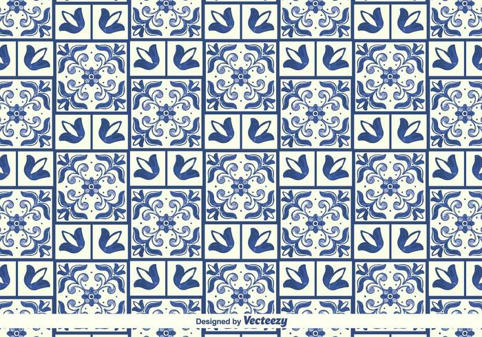 Padrão tradicional dos azulejos do vetor