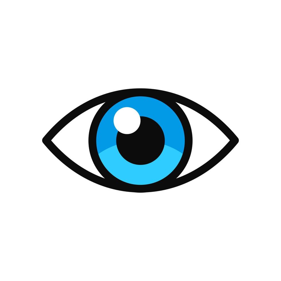 ícone de olho isolado no fundo branco vetor