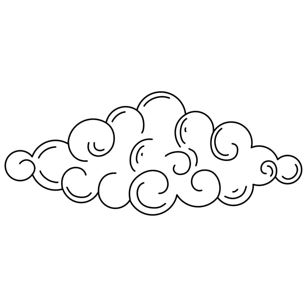 símbolo de astrologia de nuvem retrô vetor