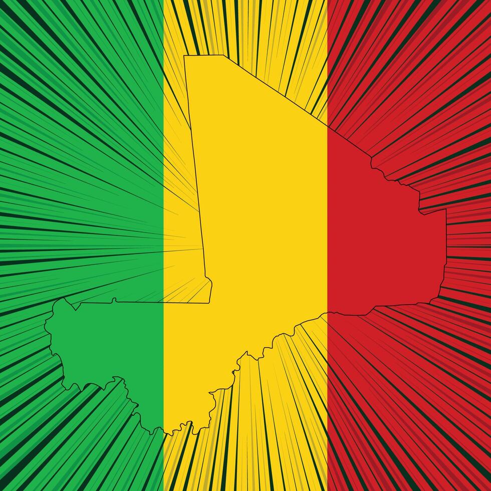 design de mapa do dia da independência do mali vetor