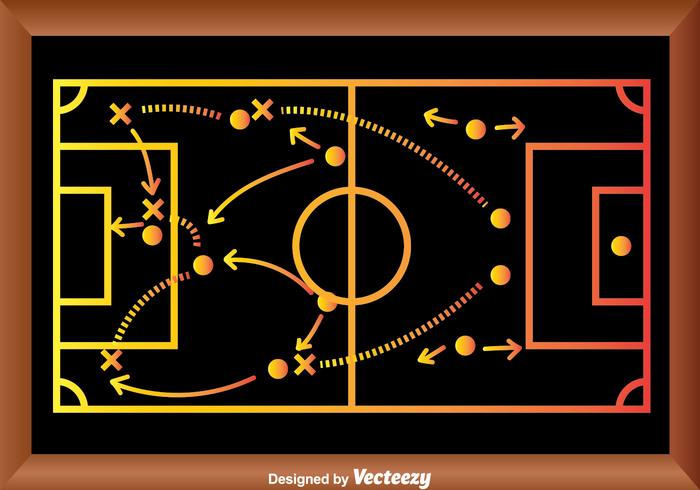 Soccer Play Strategy Playbook vetor