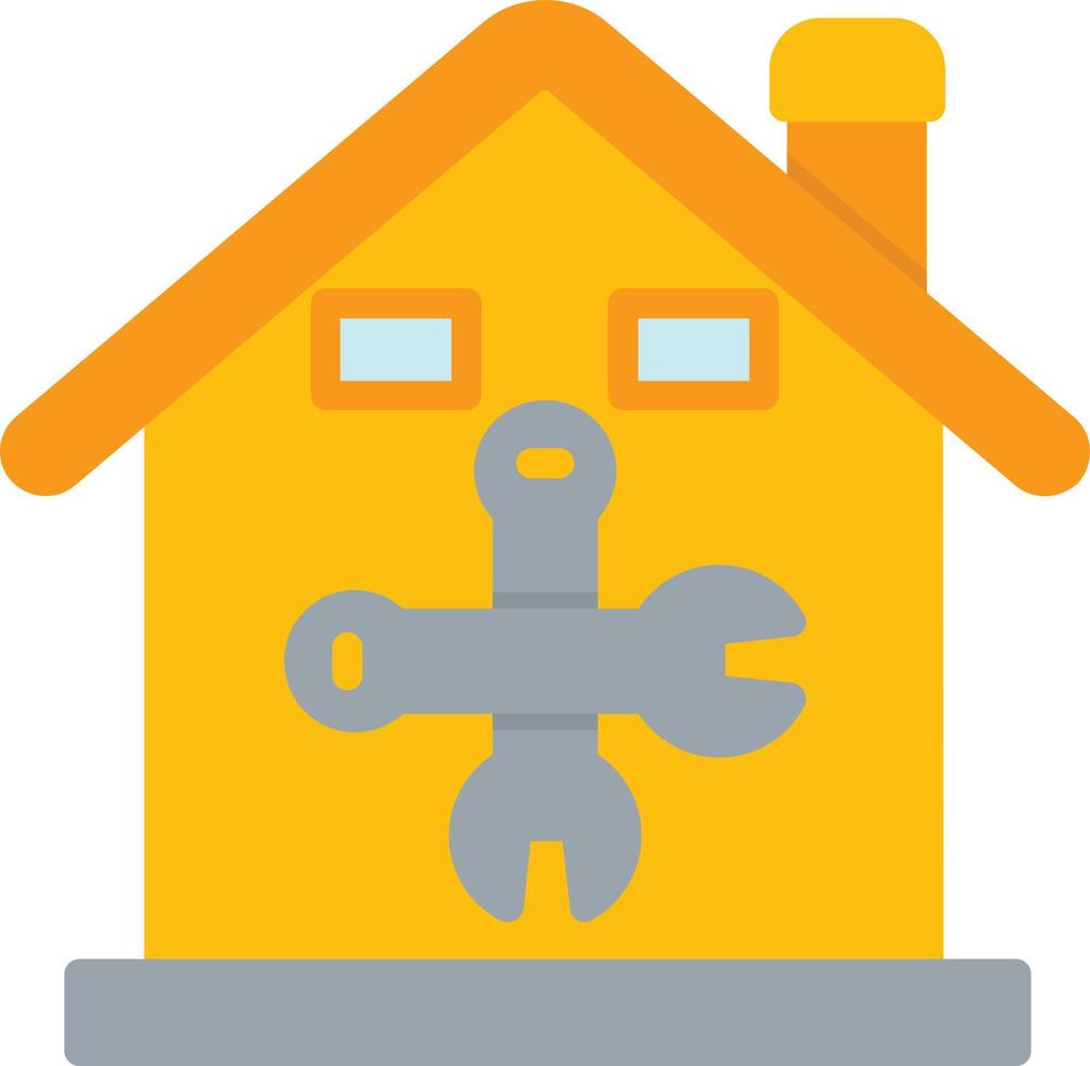 ícone plano de construção de casa vetor