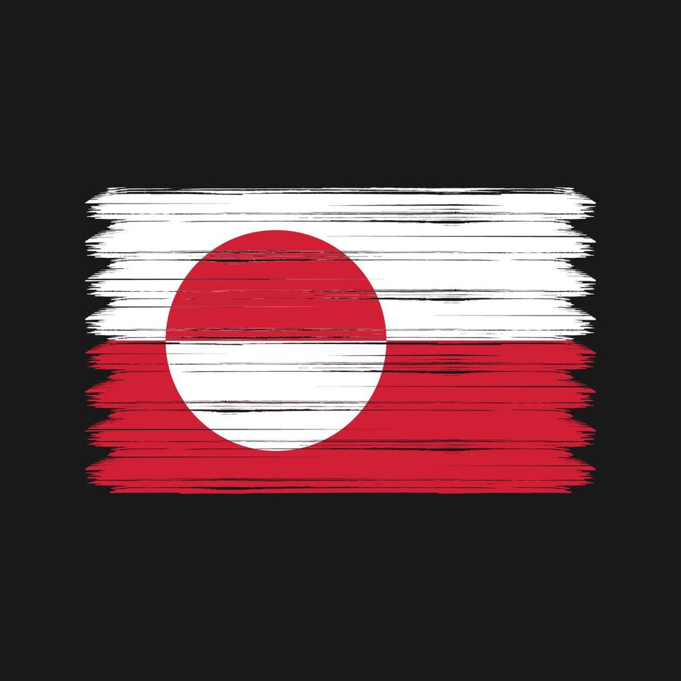 pinceladas de bandeira da Groenlândia. bandeira nacional vetor