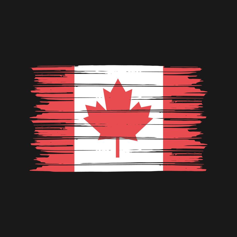 escova de bandeira do Canadá. bandeira nacional vetor