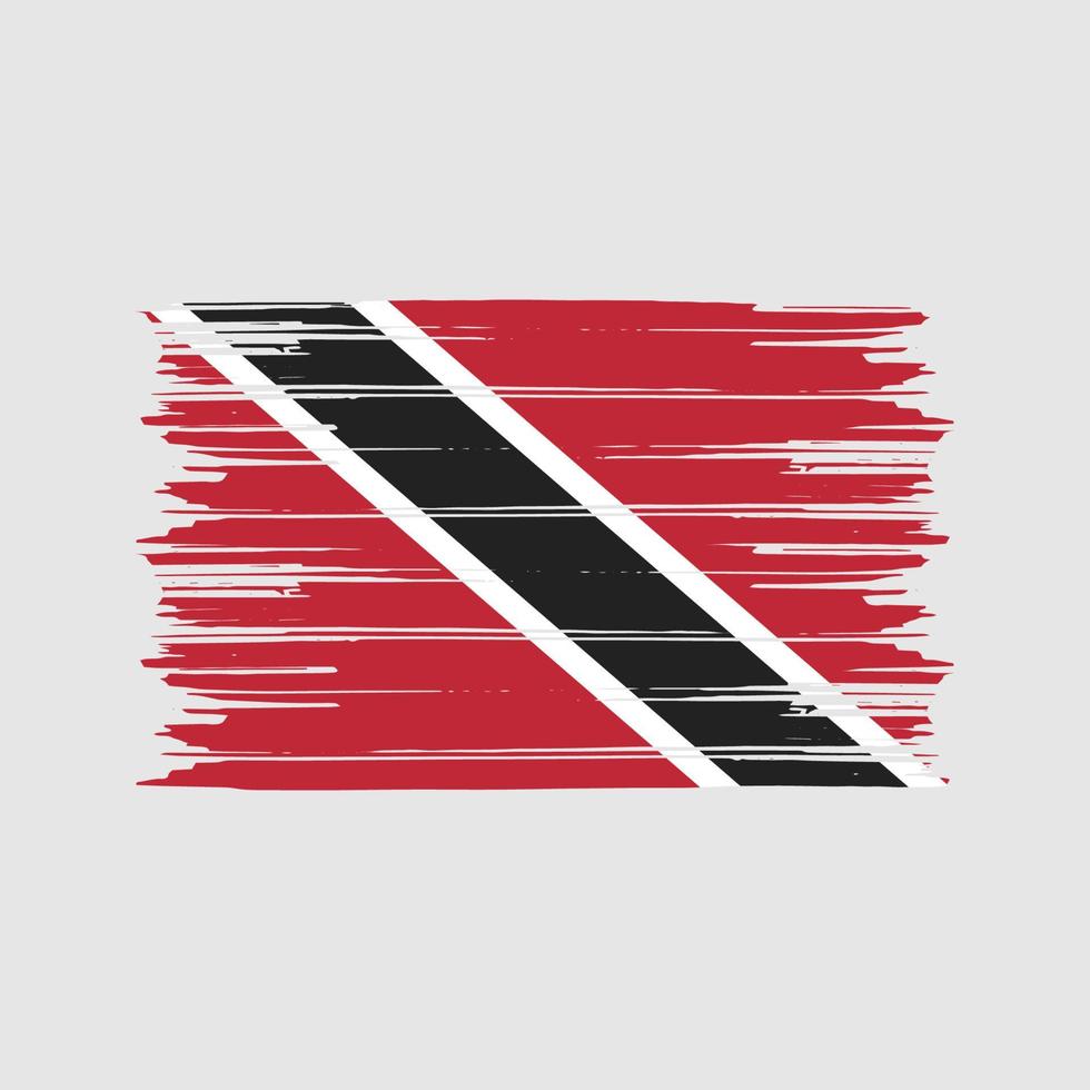 pincel de bandeira de trinidad e tobago. bandeira nacional vetor