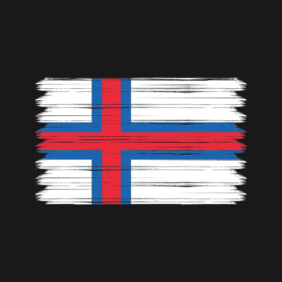 pinceladas de bandeira das ilhas faroe. bandeira nacional vetor