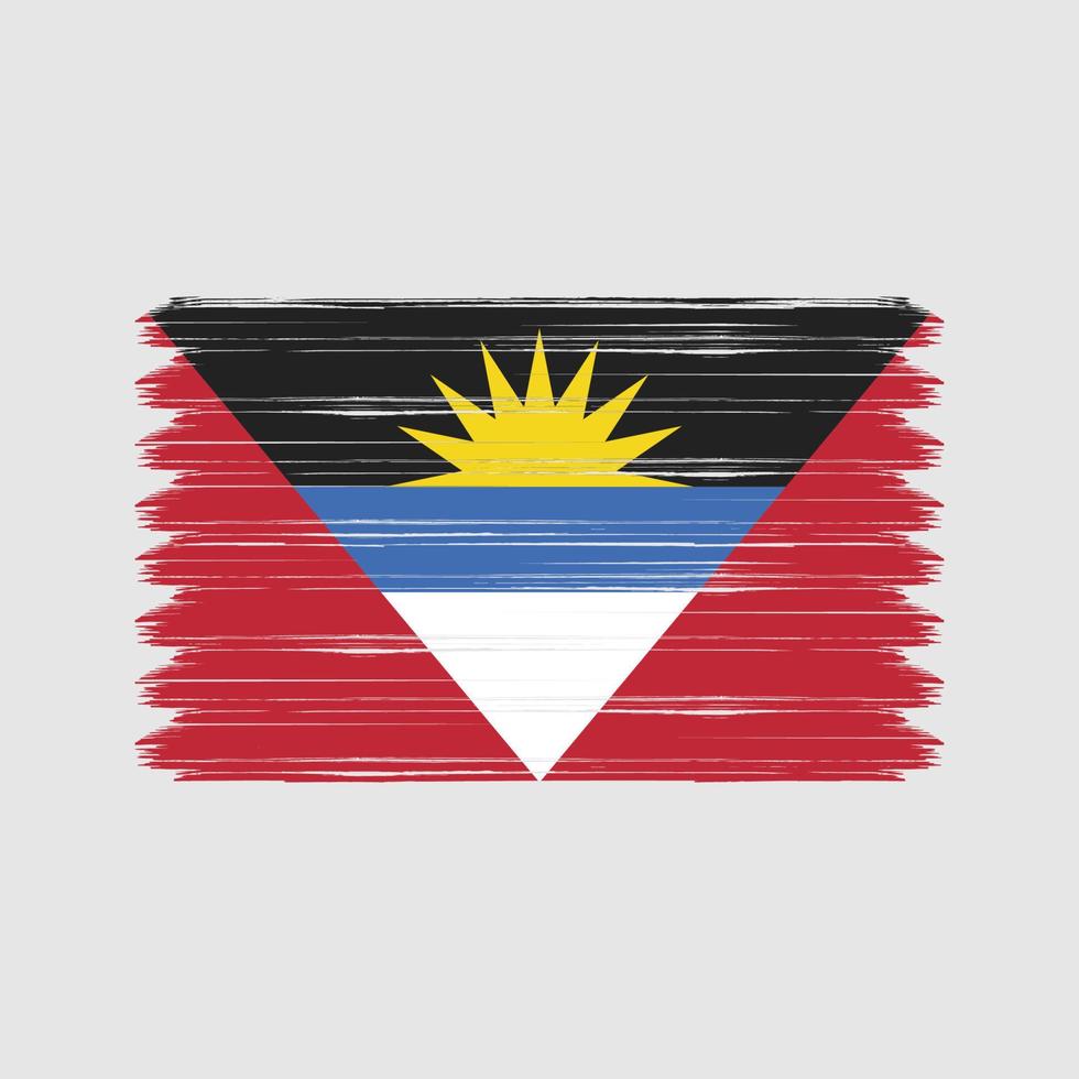pinceladas de bandeira de antígua e barbuda. bandeira nacional vetor