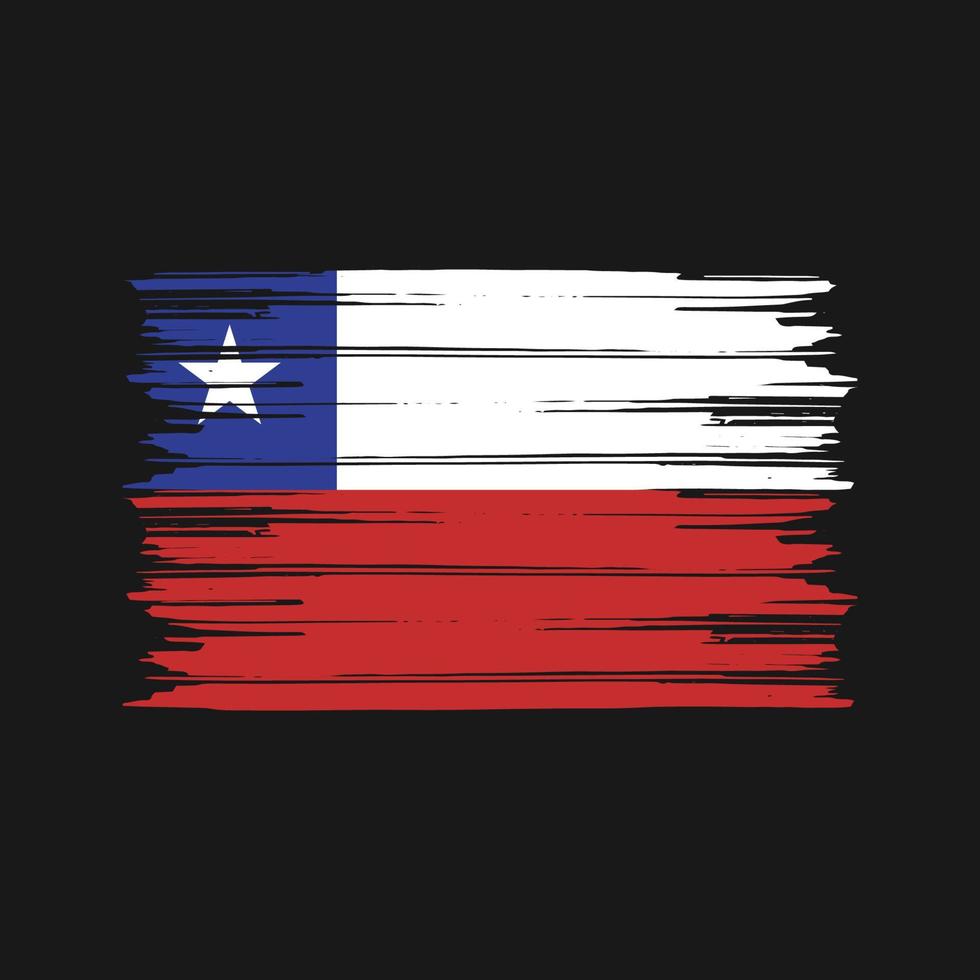 escova de bandeira do chile. bandeira nacional vetor