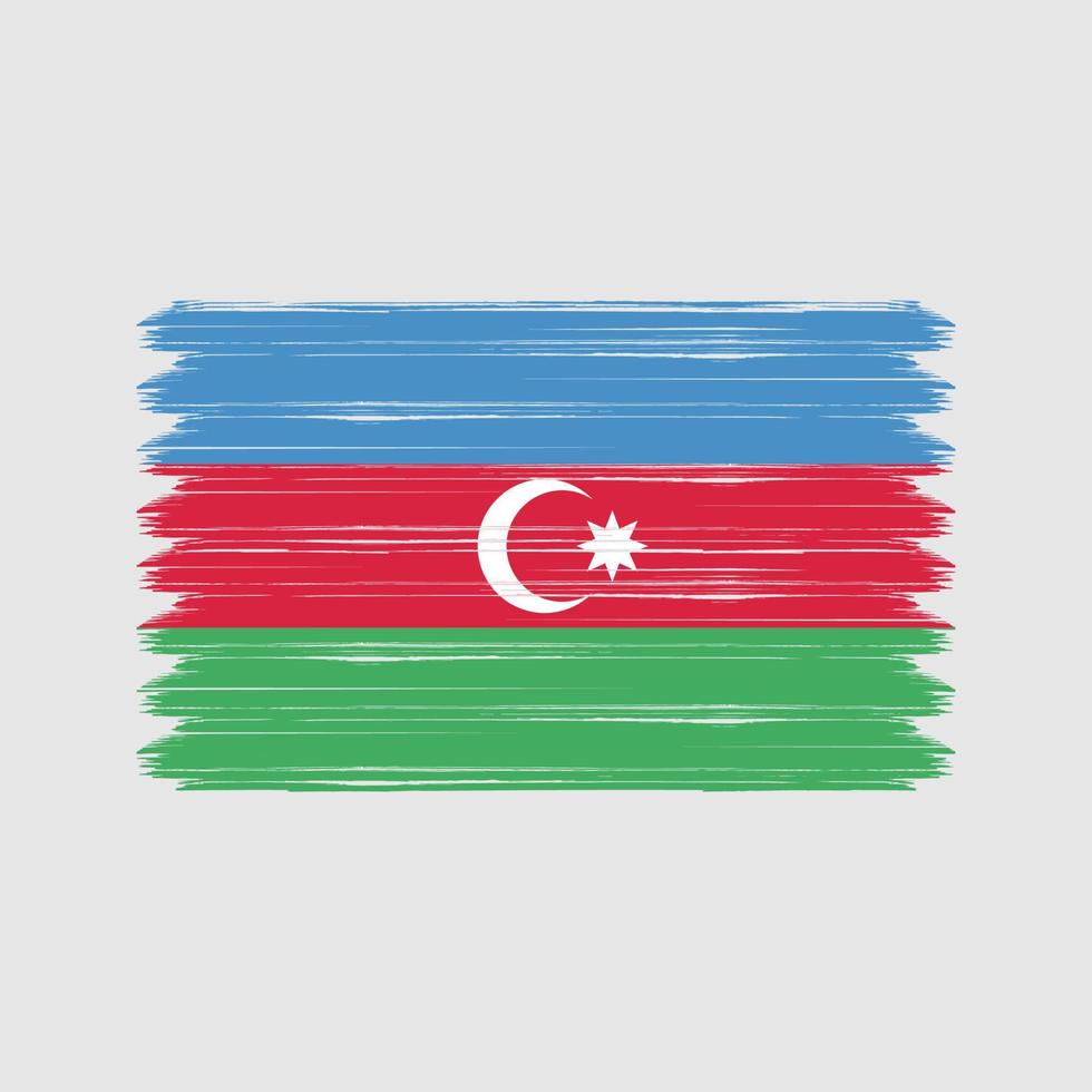 pinceladas de bandeira do azerbaijão. bandeira nacional vetor