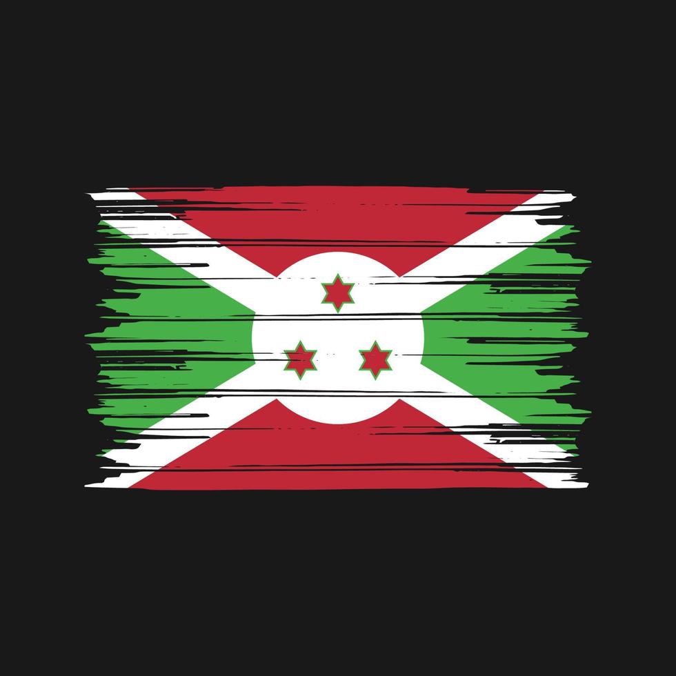 escova de bandeira do burundi. bandeira nacional vetor