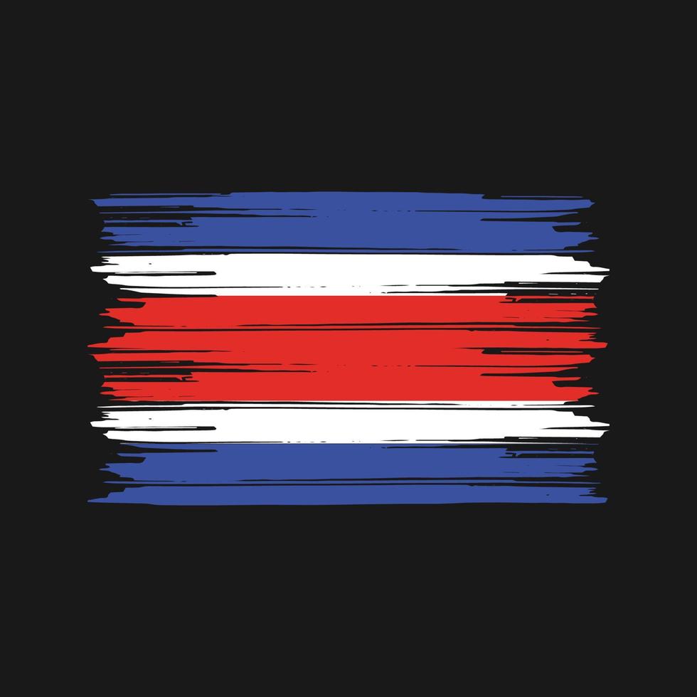 escova de bandeira da costa rica. bandeira nacional vetor