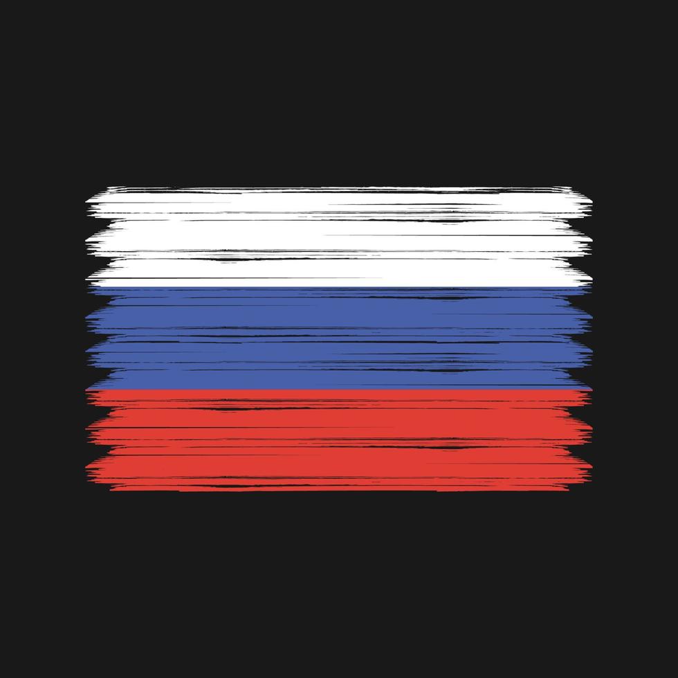 pinceladas de bandeira da rússia. bandeira nacional vetor