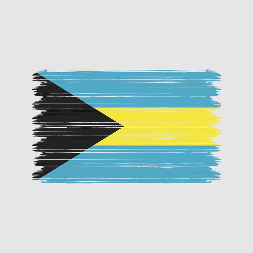 pinceladas de bandeira das bahamas. bandeira nacional vetor