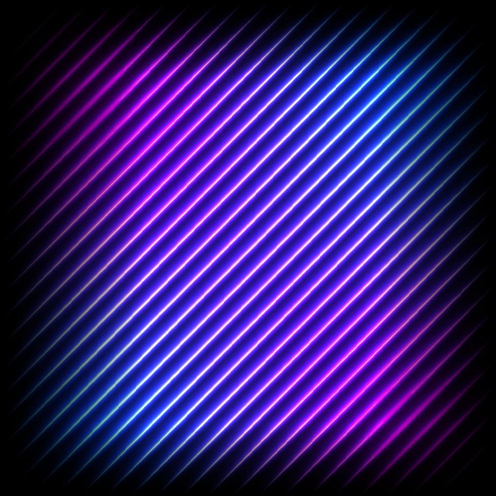 fundo diagonal de néon colorido, ilustração vetorial abstrata. vetor