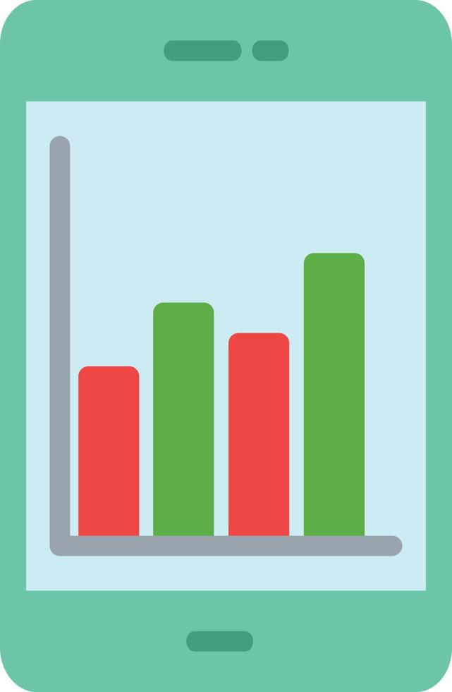 ícone plano de análise móvel vetor