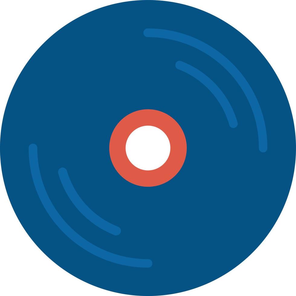 ícone plano de disco compacto vetor