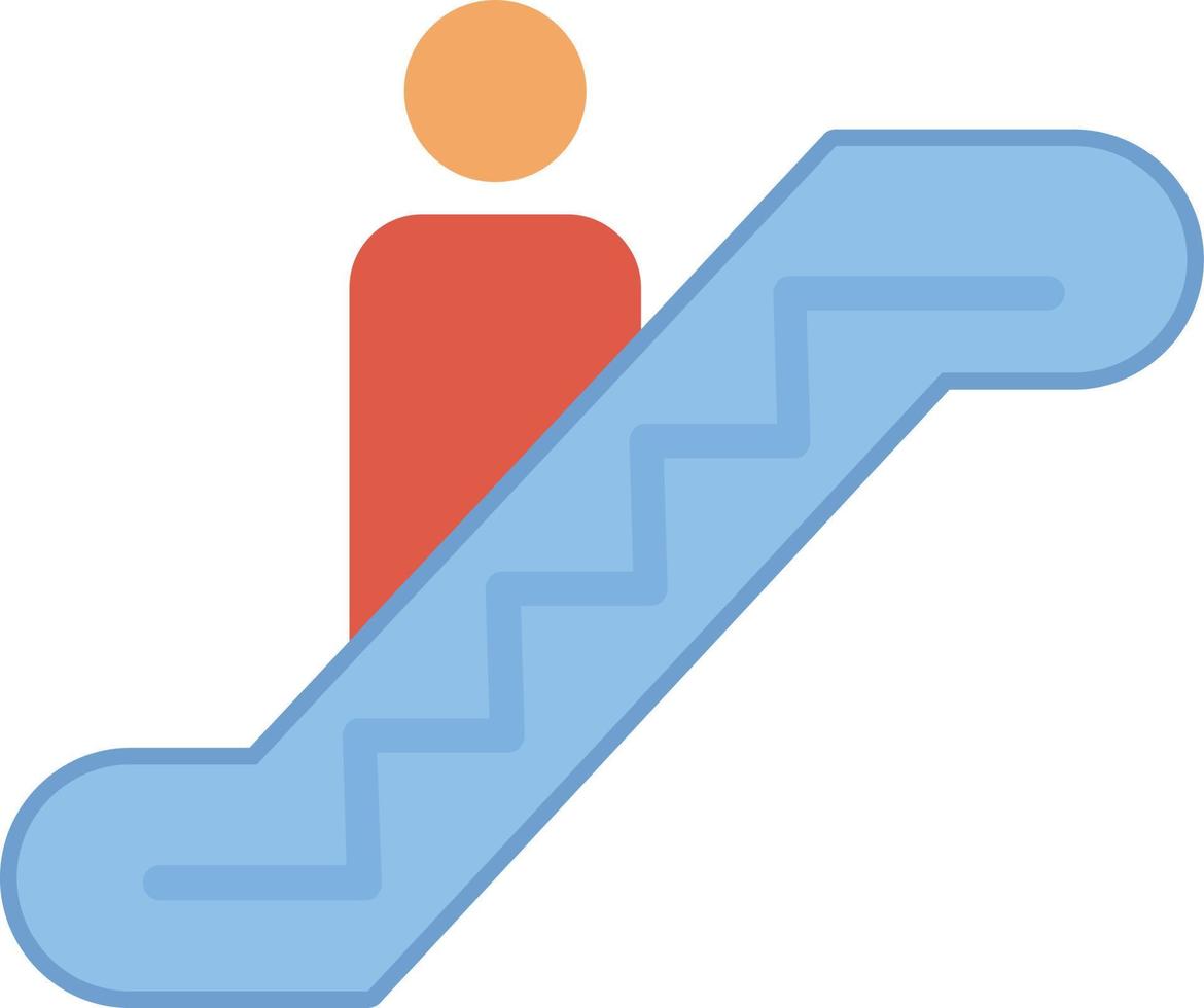ícone plano de escada rolante vetor
