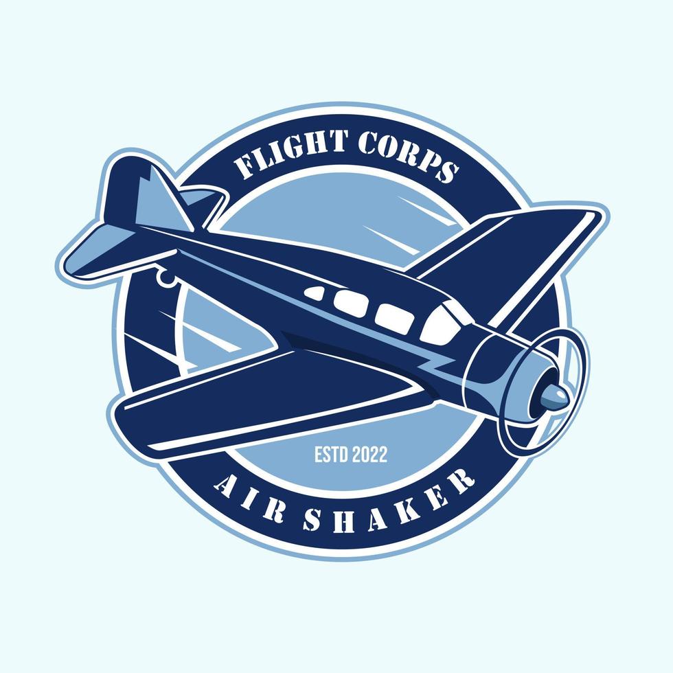 vetor de ícone de logotipo de design de ilustração de viagens de voo de aeronave