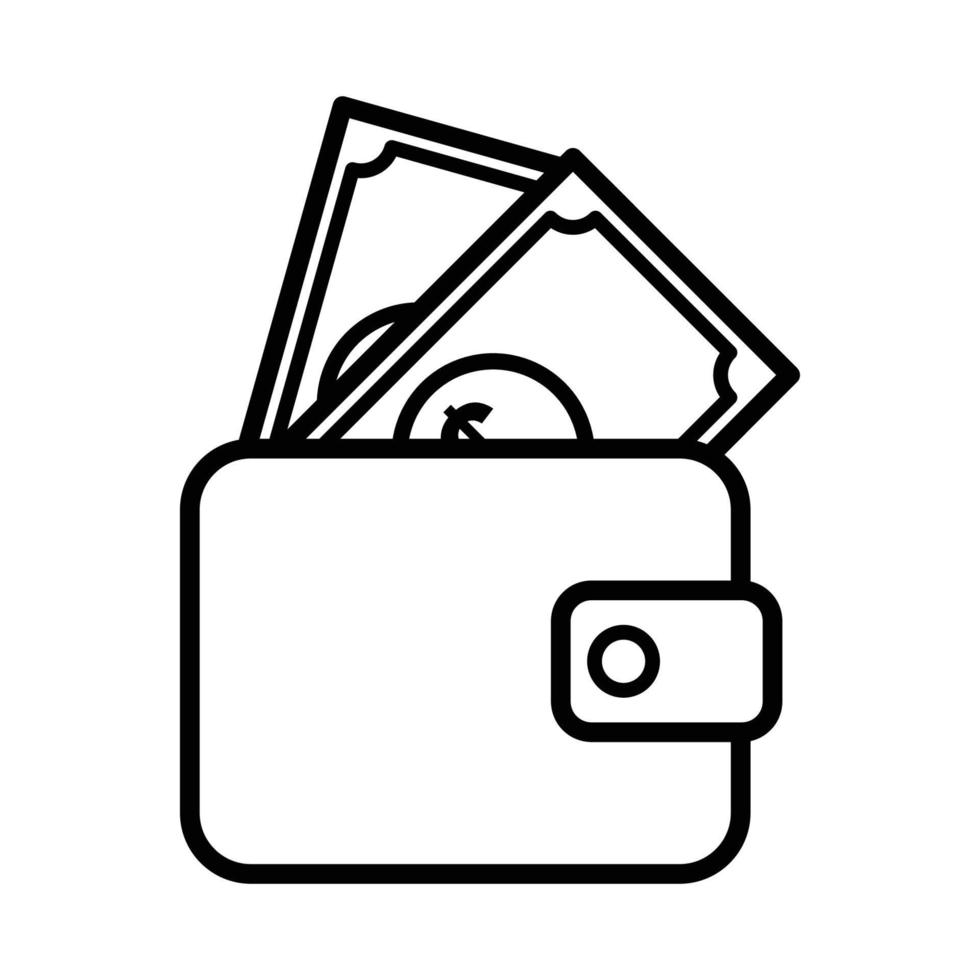 modelo de design de vetor de ícone de carteira
