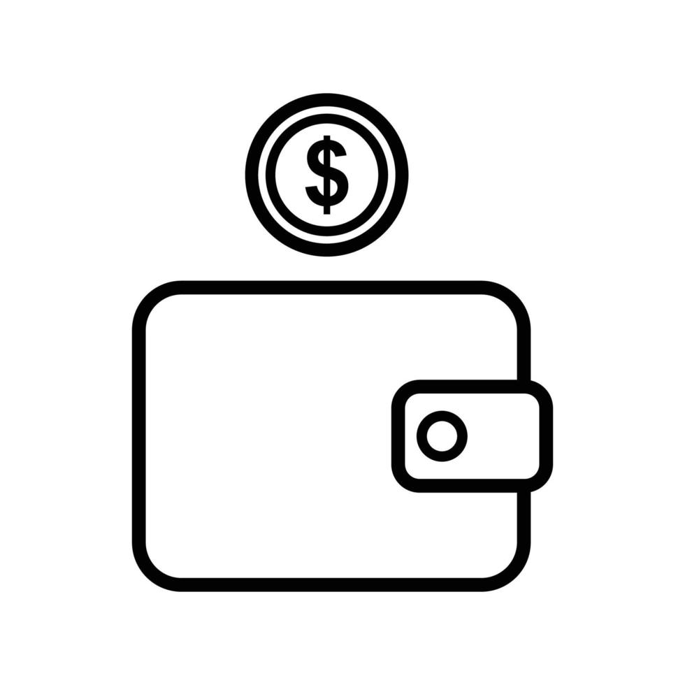 modelo de design de vetor de ícone de carteira