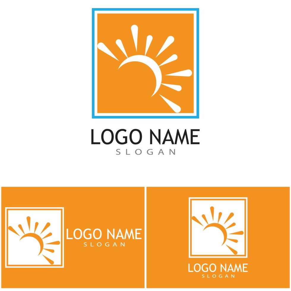 sol ilustração vetorial ícone logotipo modelo de design vetor