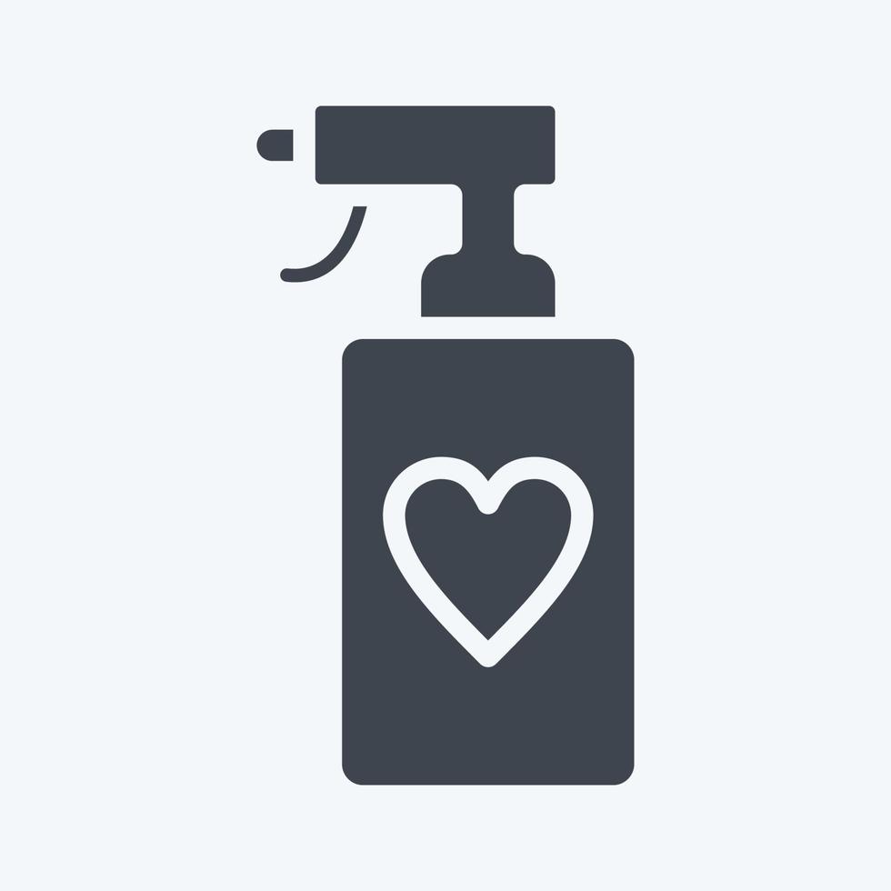 spray de ícone. relacionado ao símbolo de lavanderia. estilo de glifo. design simples editável. ilustração simples, boa para impressões vetor