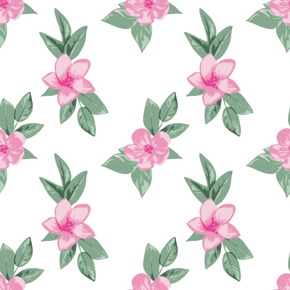 floral sem costura ilustração vetorial de fundo. design para uso em todo o papel de embrulho de impressão de tecido têxtil e outros. design de impressão repetível de flor de primavera vintage pronto para imprimir gráfico vetor