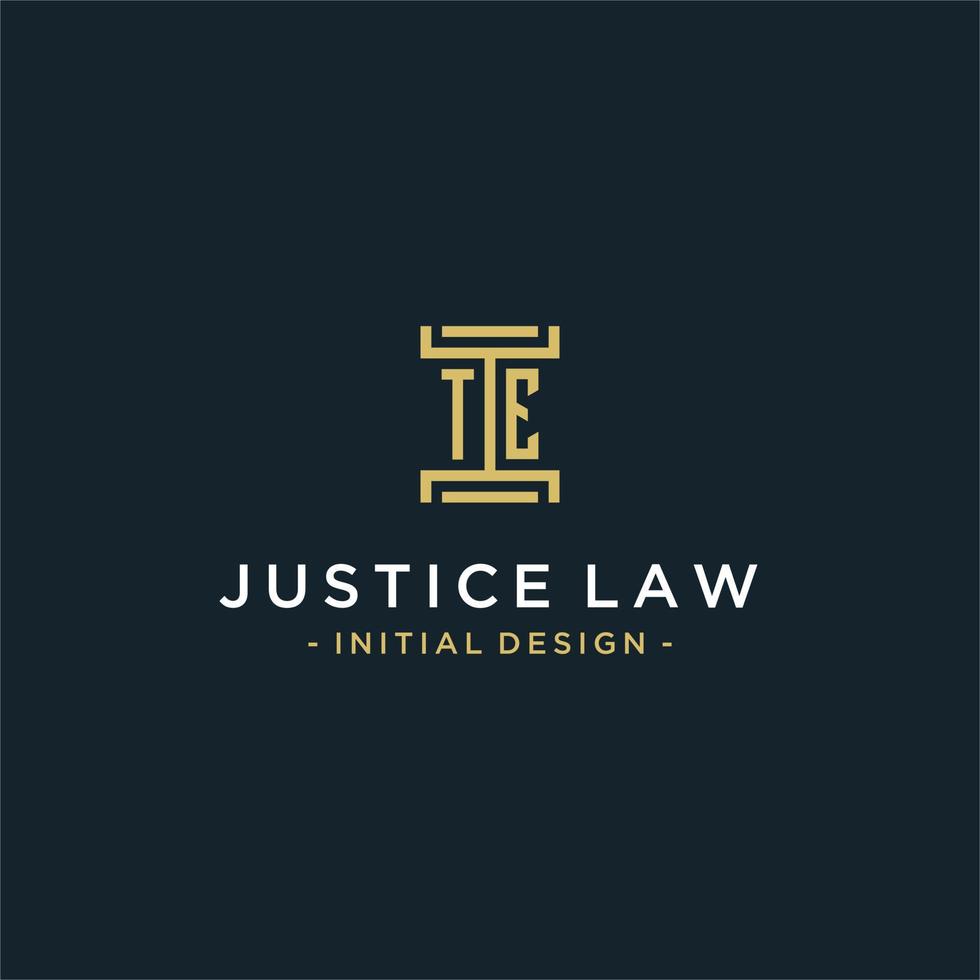 o design inicial do monograma do logotipo para vetor jurídico, advogado, advogado e escritório de advocacia