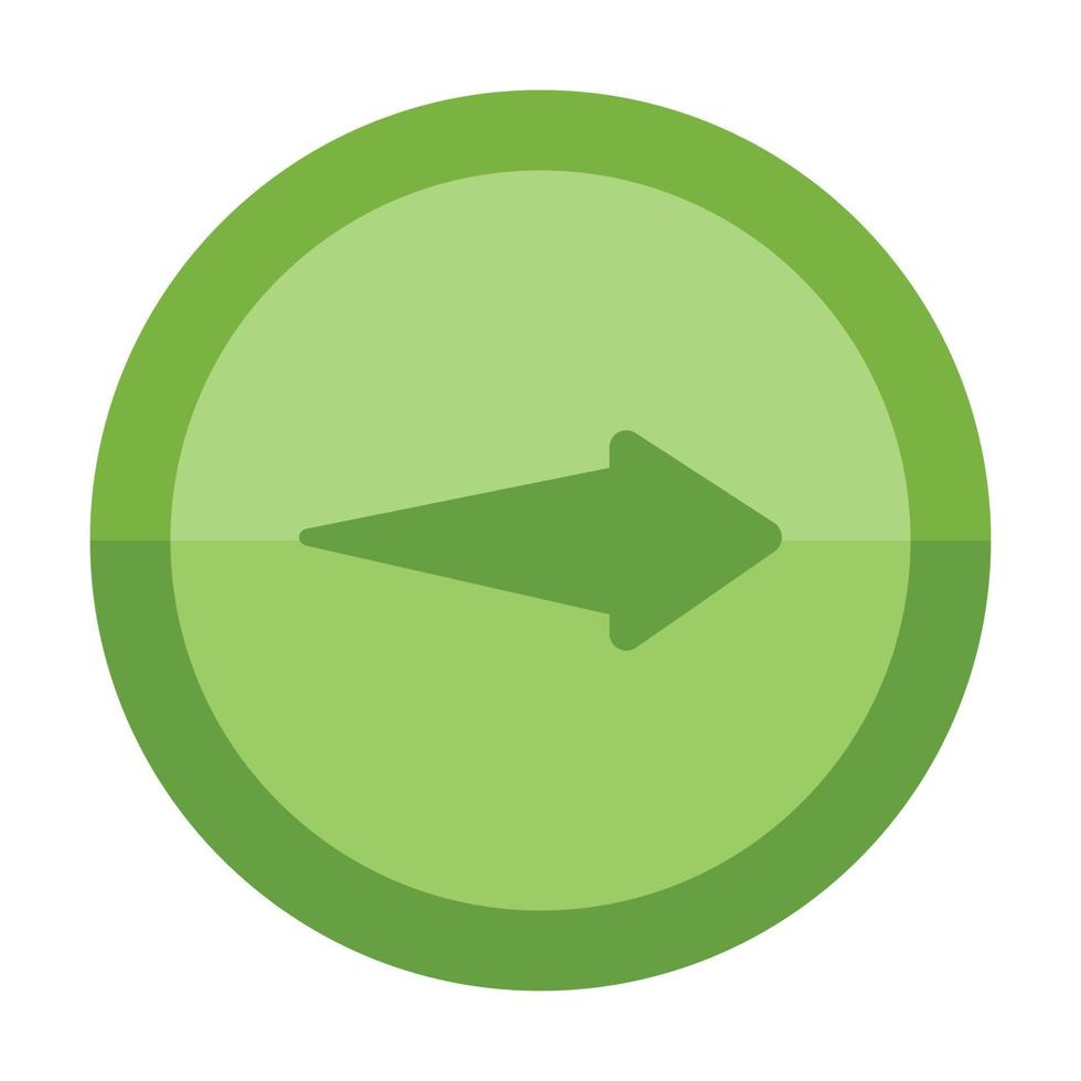 ícone de seta verde para a direita vetor
