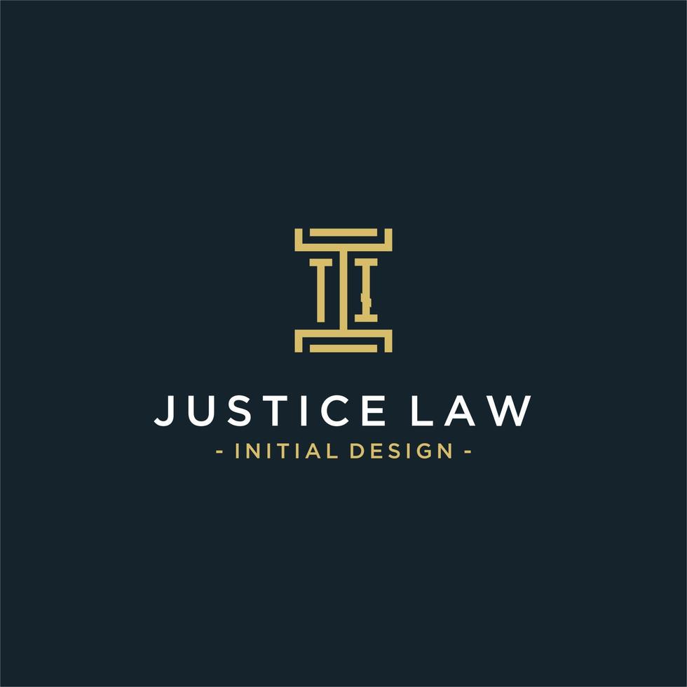 ti design de monograma de logotipo inicial para vetor jurídico, advogado, advogado e escritório de advocacia