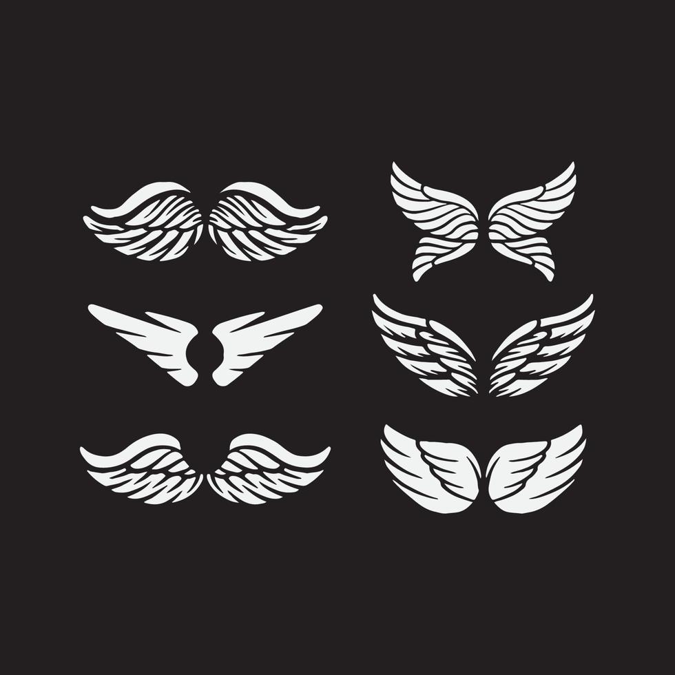 ilustração de desenho de asas. vetor
