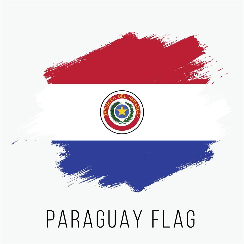 bandeira de vetor grunge paraguai