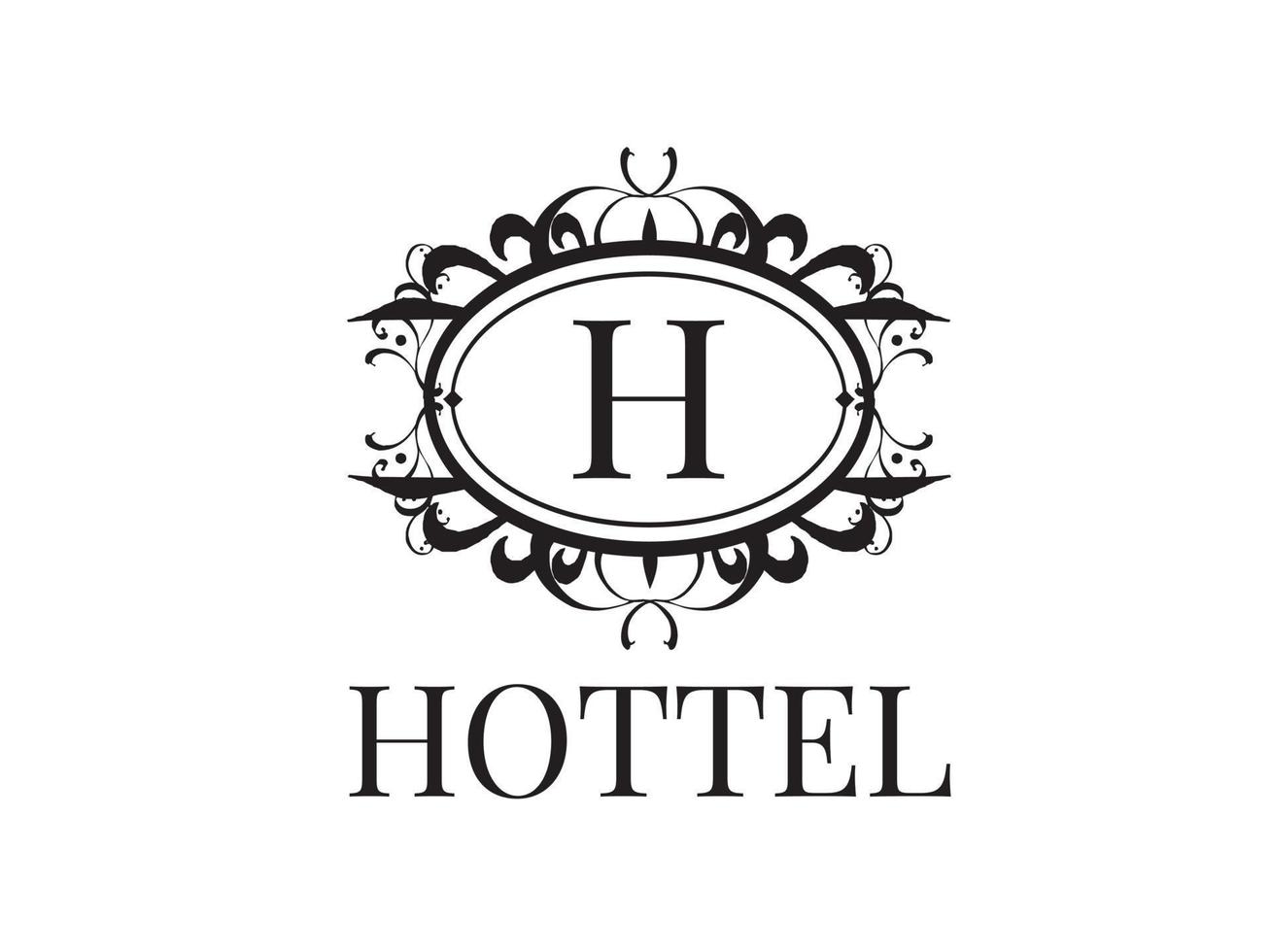 logotipo do hotel de luxo vetor