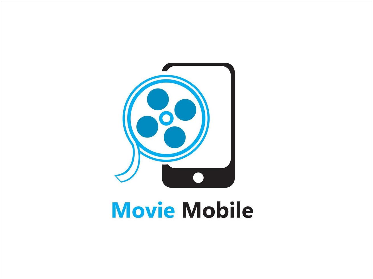 logotipo do aplicativo de filme para celular vetor