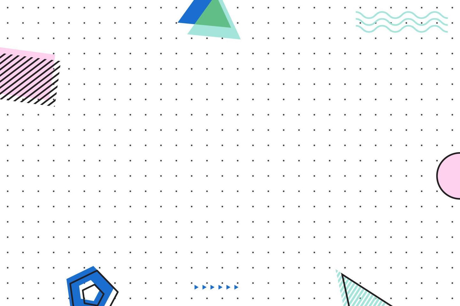 fundo geométrico de memphis de grade pontilhada plana vetor