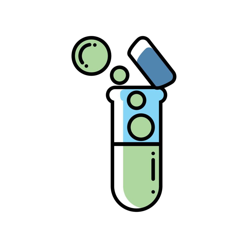 frasco de biologia química vetor