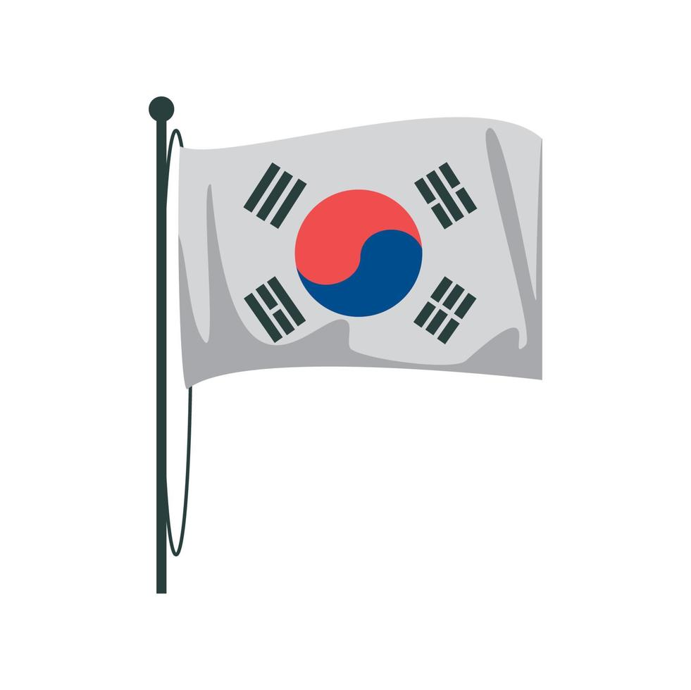 bandeira da república da coreia vetor