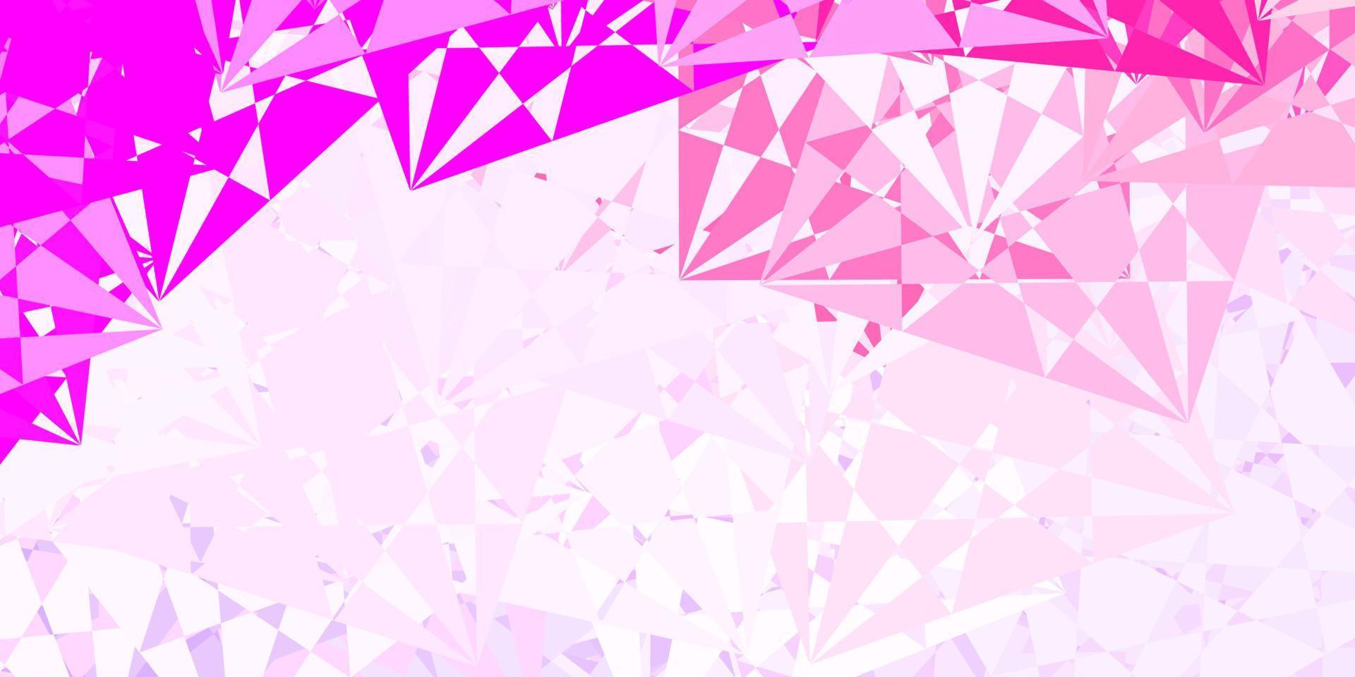 textura vector roxo claro, rosa com formas de memphis.