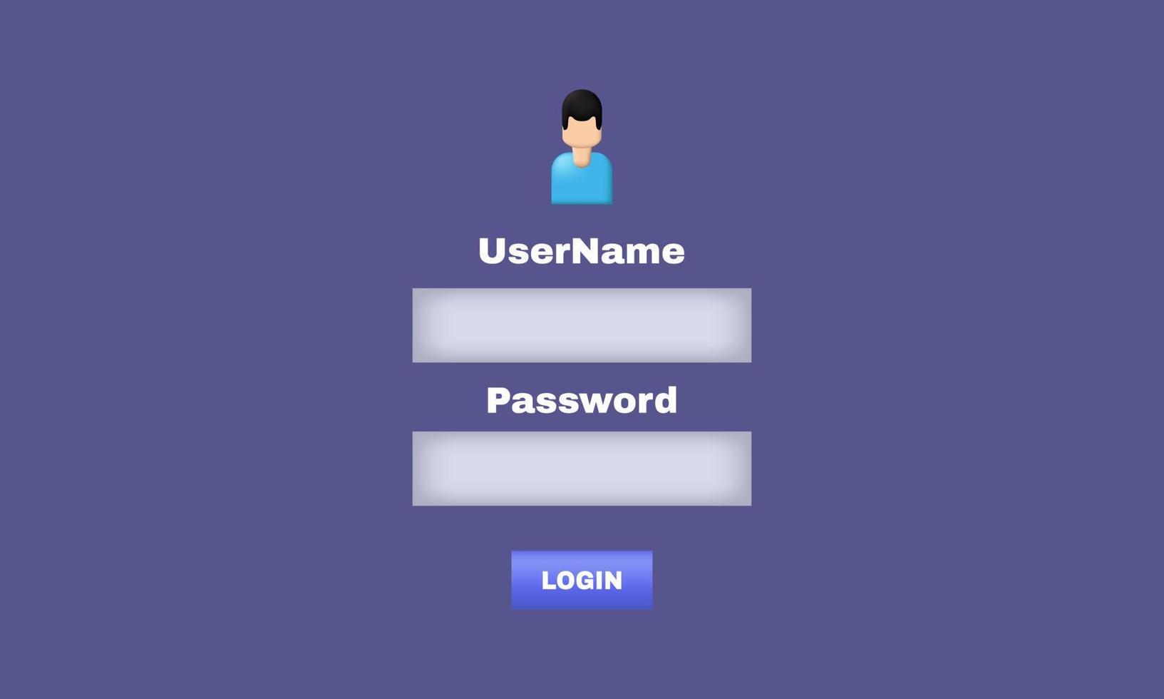 Interface de formulário de login de membro realista exclusivo design 3d de página da web isolado em vetor