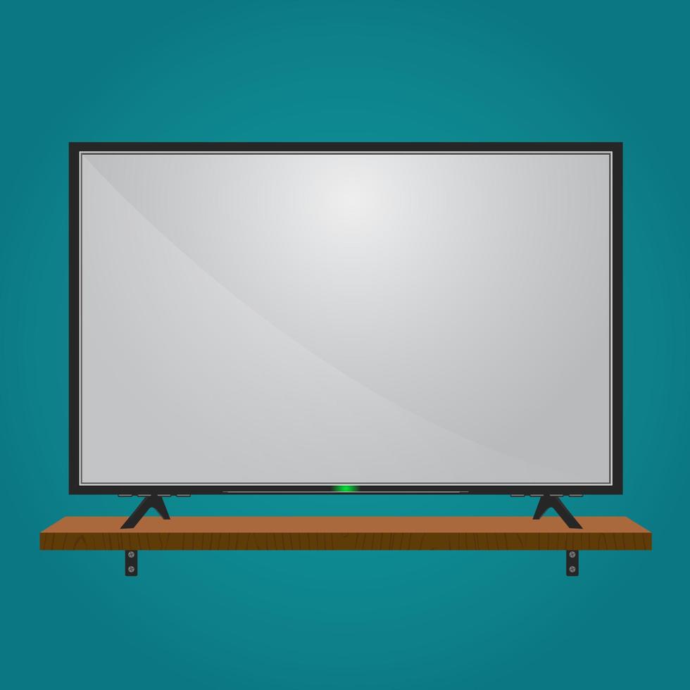 lcd televisão isolada 4k display design de tela de tv vetor