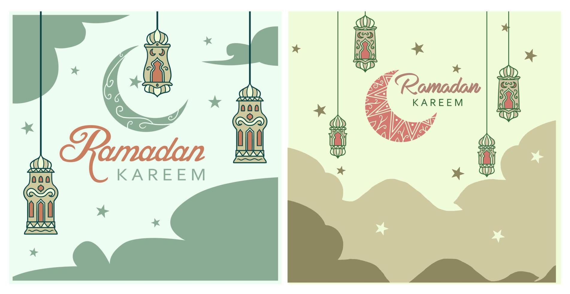 conceito de celebração do ramadã desenhado à mão, ilustração vetorial vetor