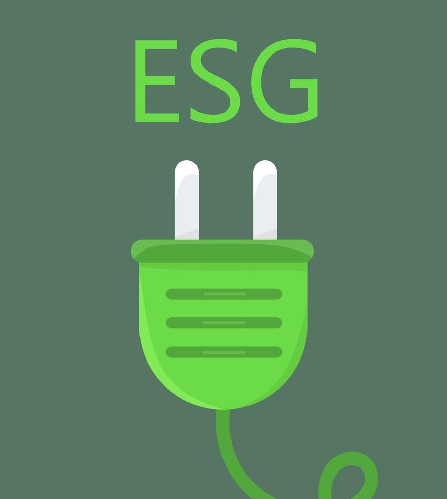 design de pôsteres para uma vida sustentável. esg, saída verde, energia e indústria sustentável. vetor