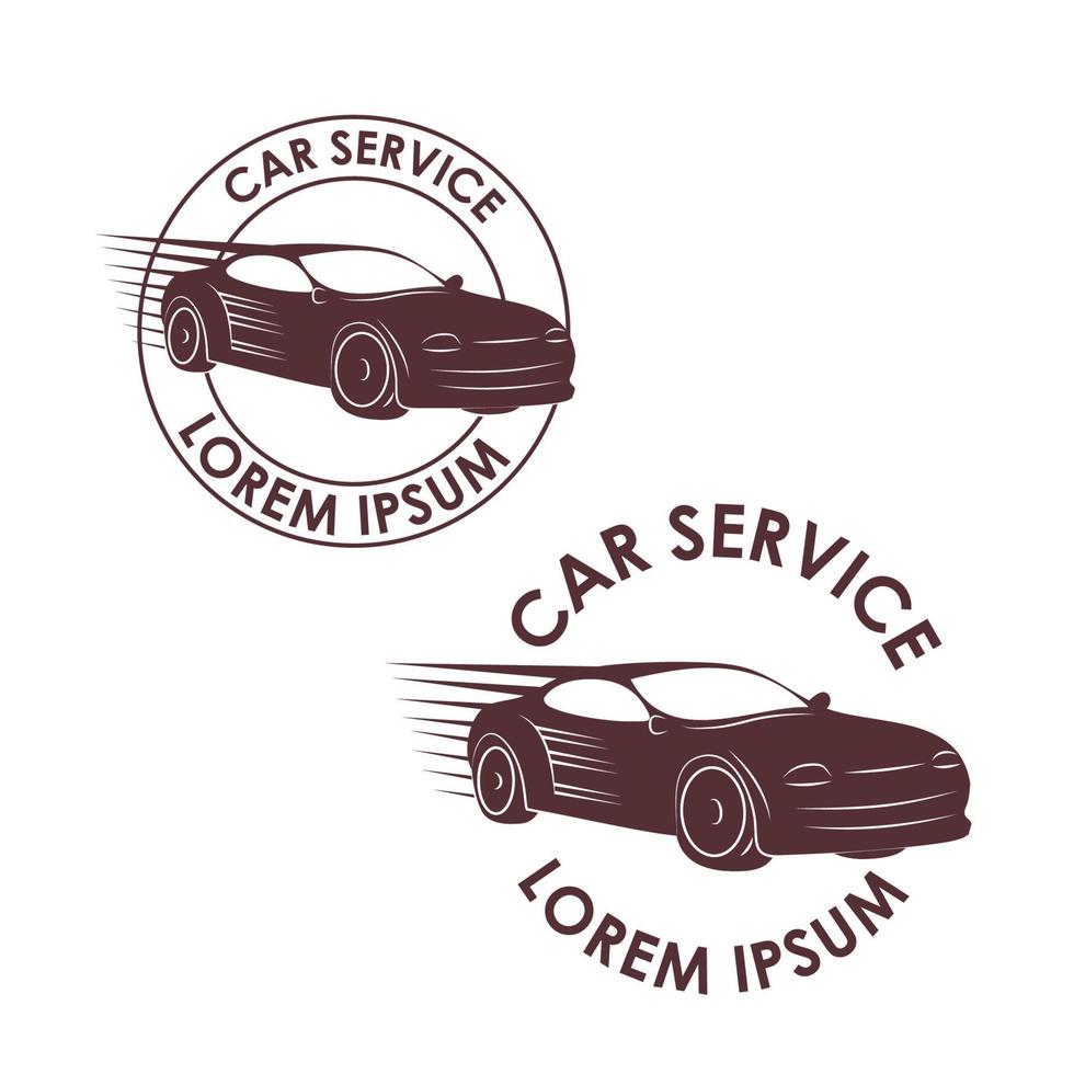 etiqueta de serviço de reparo de carro estilo vintage. modelo de design de logotipo de vetor. vetor