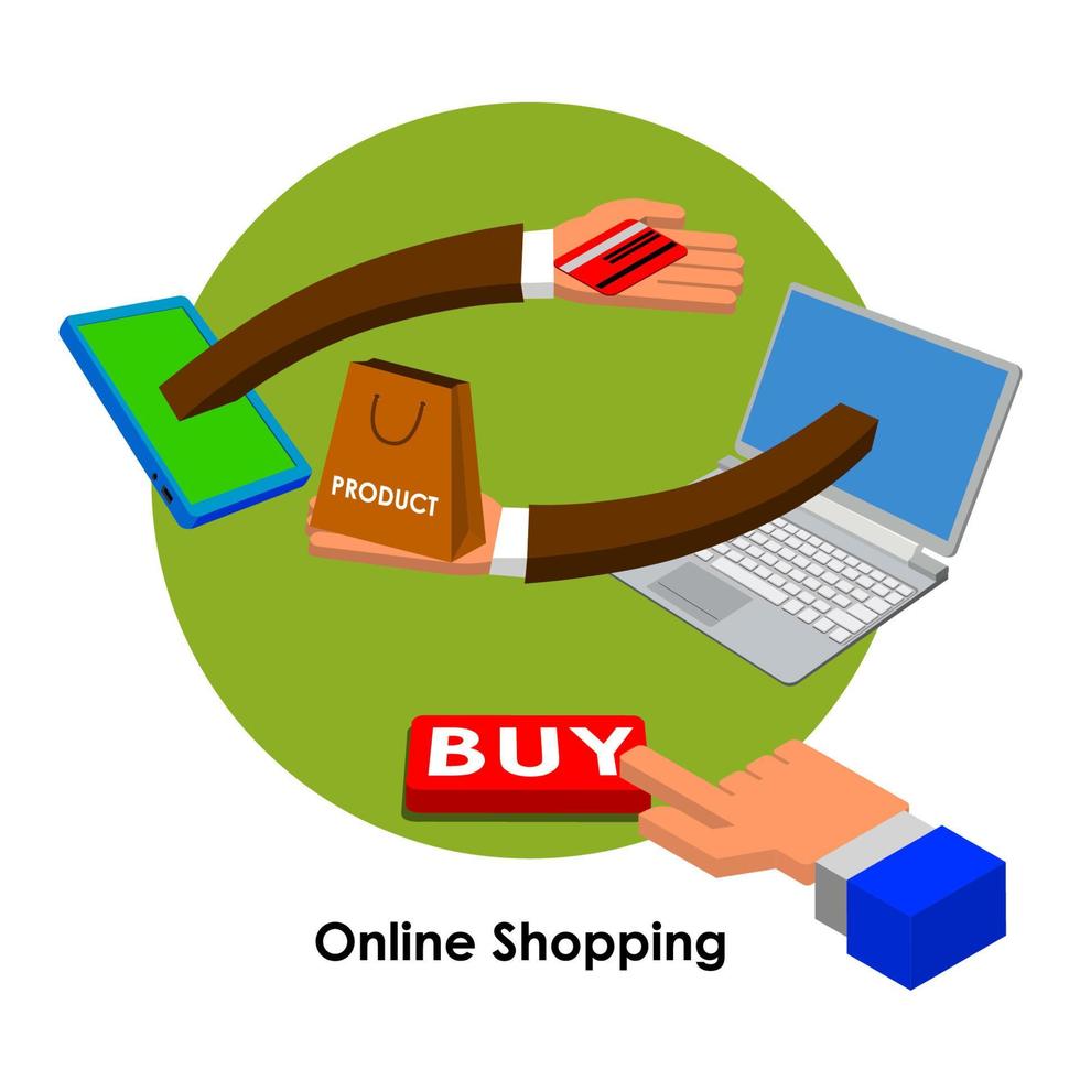 compras online.serviços de pagamento na internet.compras na internet vetor