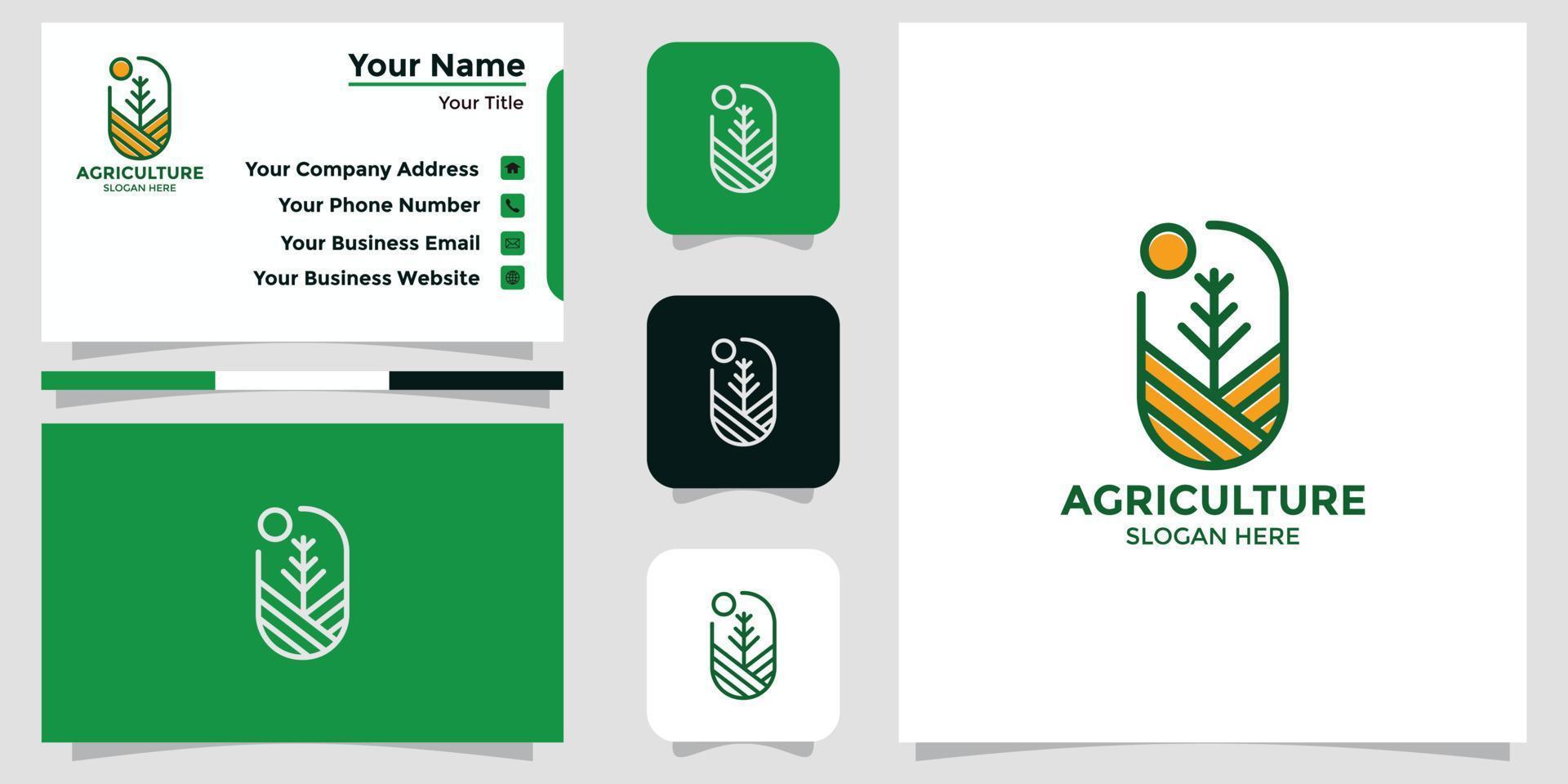 logotipos agrícolas para empresas e agências vetor